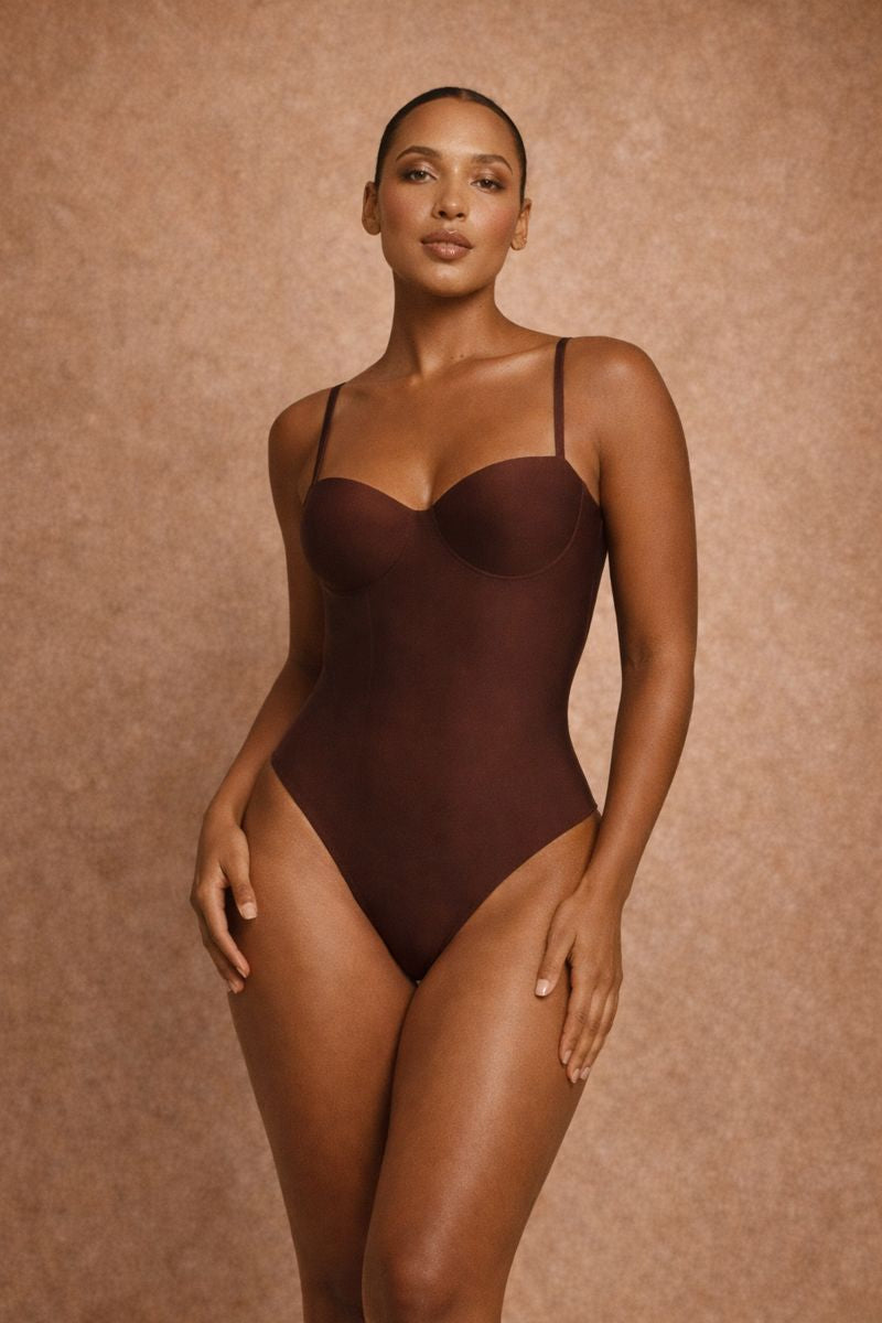 Body sculptant sans couture double compression - detail tissu - Maison Movai