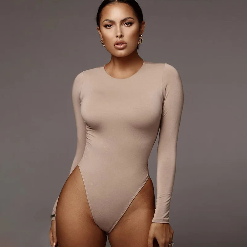 Bodysuit signature silhouette lissee - detail coupe - Maison Movai